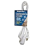 6 Ft. Indoor Household Extension Wire Cord with Tri-outlets & Safety Cover. White [並行輸入品]