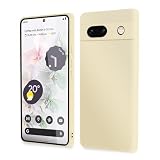 【Majiyana】に適合する Google Pixel 7A ケース シリコン スリム 用の ピクセル 7a カバー 超薄型 衝撃吸収 軽量 米軍MIL規格 ワイヤレス充電 指紋防止 ストラップホール付き （アンティークホワイト）