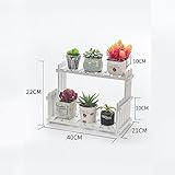 Plant shelf フラワーポットラック、多層フラワーラックソリッドウッドバルコニープラントシェルフフロアスタイルシェルフ Flower racks ( 色 : 白 , サイズ さいず : 40*
