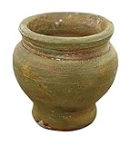 azi-azi ハンドメイド 小さなテラコッタ ミニチュア壷 G 花瓶 ブラウン AT-169