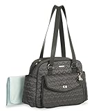 Little Me Quited Heart Satchel Diaper Bag, Grey by Little Me