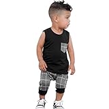 SIEGES ベビー服 上下2点セット ショートパンツ ノースリーブシャツ ヘアバンド付き 男の子 セットアップ