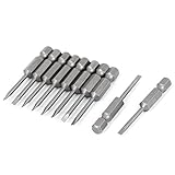 uxcell　マイナスドライバービット　金属　76g　2.5mm　磁気　グレー　50mm　6.3mm