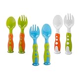 Kidsmile Baby Spoon and Fork 3 Travel Set Soft Tip Travel Safe Training Kiddy Cutlery and Perfect Si