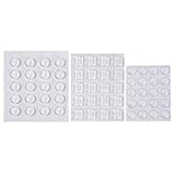 eBoot透明クリアゴム足バンパーパッド粘着ドアバンパーセルフスティックバンパー、台形、円柱状、Hemispherical、60ピース