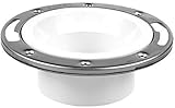 Oatey 43499 4-Inch PVC Closet Flange without Test Cap with Stainless Steel Ring, 4-Inch by Oatey [並行