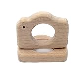 Amyster 2pcs Wooden Camera Teether Organic Safe and Natural for Baby Little Photographer Baby Teethe