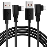 USB Type-C ケーブル L字型 1.8M2本 80W タイプC 充電ケーブルSuperVOOC急速充電 対応OPPO Reno13 A 11A 12F 10 Pro/Reno9 A/7 A/Find X8 X6 X5 X3 Pro Lite/A54/A55/A79/A80など, データ転送 対応RealMe/OnePlus/xiaomiなどType Cデバイス 急速充電 ケーブル 黒
