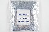 【WOLF WORKS】シルバーラメフレーク0.4mm 10g 他の各カラー、5g～1000gまで選べます♪