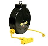 Reelcraft LD2030-143-9 Spring Driven Cord Reel with 30-Feet of 14/3 Cord and Triple Outlet by Reelcr
