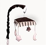 Musical Mobile for Pink Bear and Moon Baby Bedding Set by Sisi