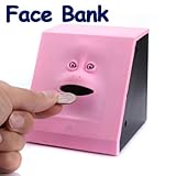 新しいかわいいPiggy Facebank面バンクセンサーコイン保存お金Eatingボックスギフト