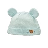 MIKIHOUSE(ミキハウスベビー)お耳つき！無撚糸パイル素材のふんわりベビーフード フリー(36-40cm),ブルー