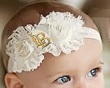 Long Beach State 49ersベビー/幼児用Shabby Flowerヘアリボンヘアバンド Newborn - 3 months/ 13"
