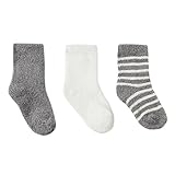 【2016冬新発売】 ベアフットドリームス ベビーソックス 3足セット出産祝い ギフト BAMBOO CHIC LITE BABY SOCKS 475 (カラー：Pewter) Barefoot Dr