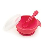 bumkins(バンキンス) ピタッと吸着! ひっくり返らない吸盤付きシリコンボウルセット【日本正規品】 4ヵ月 レッド FF-RED