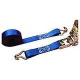 ラチェットストラップ – TOOGOO ( R ) 25 mm 5 M x4ラチェットストラップ800 kg Metre Tie DownトレーラーClaw Jフックブルー 081768A1