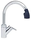 Blanco 157 – 090-cr Rados withプルダウンスプレーキッチン蛇口、クロムとブラックスプレー