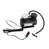 Perfk 車　自動ポンプ　タイヤインフレータ　ゲージ付き　小型　エアコンプレッサー　300 PSI 12V
