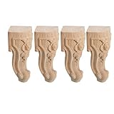 jetevenテーブル脚家具ソファフィート交換用彫刻木製インテリア15 x 6 cm / 6 x 2.4 " Set of 4 JETEVENLorvsap2605