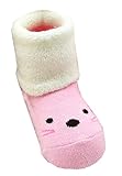 (ビグッド)Bigood 赤ちゃん ベビー 男の子 女の子用 可愛い 新生児 ベビーソックス 靴下 ソックス キッズ 靴下 柔らかい靴 ベビー靴下 秋冬 保温ソックス ピンクS