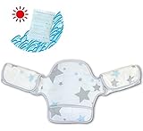 首かっくんにならないヘッドサポート&よだれパッド＋クールパット/ホワイト・スター