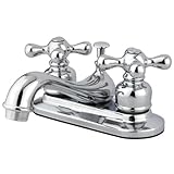 Kingston Brass KB601AX Two Handle 4 in. Centerset Lavatory Faucet with Retail Pop-up