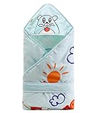 新生児の春/秋ブランケット[かわいいマウス] 0-6 M、温かいむつき