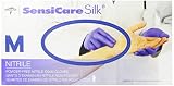 Medline Sensicare Silk Nitrile Exam Gloves, Dark Blue, Medium, 200 Count by Medline