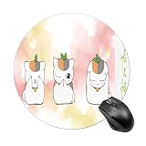 夏目友人帳 ニャンコ先生 マウスパッド 円型 アニメ キャラクター グッズ 丸形 かわいい マウスパッド 滑り止めゴム底 防水 耐久性 おしゃれ マウス用パッド ズ オフィス 多機能 プレゼント 贈り物