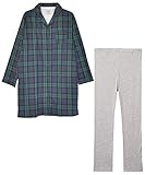 アビックス マミールナ らくちん前開きパジャマ M-L グリーン 先染めチェック 877480