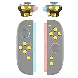 eXtremeRate Joycon 2対応用DIY交換フルセットボタン、Nintendo Switch 2 コントローラー対応用、カスタム ABXY 方向キー 十字キー ＋ − C HOME キャプチャー リリース L R ZR ZL トリガーボタン-クロームゴールド