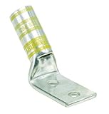 Panduit LCC3/0-12WH-X Code Conductor Lug, Two Hole, Long Barrel With Window, 45 Degree Angle, 3/0 AW