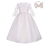 Pettigirl 子供ドレス 女の子 発表会 ヘアバンド付き 子どもドレス 結婚式 お呼ばれ キッズ こどもフラワーガール 刺繍花柄 子ども服 プリンセスドレス 130