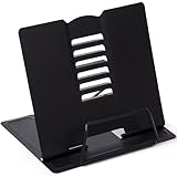 ブックスタンド 書見台 おしゃれ 卓上 読書台 ブックレスト 傾斜台 折りたたみ 角度調整 読書用 譜面台 本スタンド (ブラック)