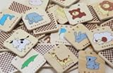 かわいい動物の絵あわせカード(11.5x22x3cm) 32pcs（16ペア）　木のおもちゃ
