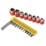 六角シャンク ドライバービット 六角スリーブ ソケットアダプター 延長ロッド付き 20個入りセット