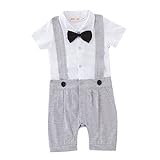 Zhhlaixing 高品質の Cute Infant Toddler Bowknot Romper Summer Baby Boy Jumpsuit Outfit Clothes