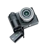 TP Original Sony A6700 専用 オープナブルタイプ 本革 ボディケース 互換 電池交換便利 底面開閉 (ブラック)