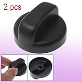 uxcell ノブカバー　プラスチック製カバー　ブラック　プラスチック　ガスストーブコントロール