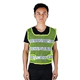 DealMux網細工のデザイントラフィックのセキュリティは、反射ベストジャケットライトイエローホワイト警告します