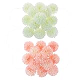 SunniMix 現実的 造花 牡丹の頭 フラワー ブライダルアジサイ 綺麗 装飾花 60個