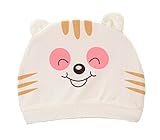 お出産祝い　ベビー小物　ギフト　帽子　キャップ　ハット　ベビー帽子　ビーニー帽子　新生児　0-3ヶ月　純綿の生地　柔らかい　快適　可愛い　（タイガー・イエロー）