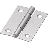 トラスコ中山:TRUSCO スチール製厚口蝶番 シルバー塗装仕上げ 全長51mm 888-51SV 型式:888-51SV（1セット:10個入）