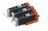 【Ecolink】Canon キヤノン BCI-351XLBK 増量版 ブラック 単品3個セット ICチップ付き BCI-351XL+350XL/6MP & BCI-351XL+350XL/5MP 対応 互換インクカートリッジ