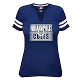 NFL Indianapolis Colts Short Sleeve Notchと腕ストライプT、3 x、ブルー/ホワイト