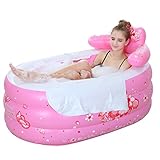 インフレータブルバスタブ厚い断熱材のプラスチック製の折り畳み式簡易家庭の子供の大人のバスルームのバスタブの浴槽のバスバレルのバスタブ ( カラー から゜ : ピンク ぴんく )