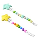 おしゃぶりホルダー - Zooawa 出産お祝い 情緒安定　歯がため　おしゃぶりホルダー　2枚セット　YELLOW&BLUE