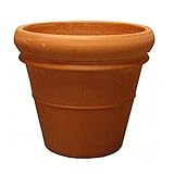 イタリア製テラコッタ鉢 リムポット 37cm ／大型植木鉢