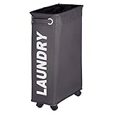 Wenko キャスターツキランドリーバスケット コルノ グレー